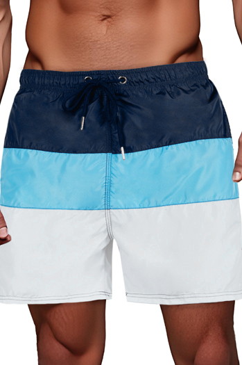 Moške mornarsko modre in bele kopalne hlače Dstreet SX2518