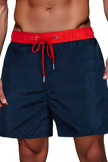 Moške mornarsko modre in rdeče kopalne hlače Dstreet SX2525
