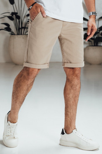 Moške kratke hlače iz džinsa, bež Dstreet SX2549