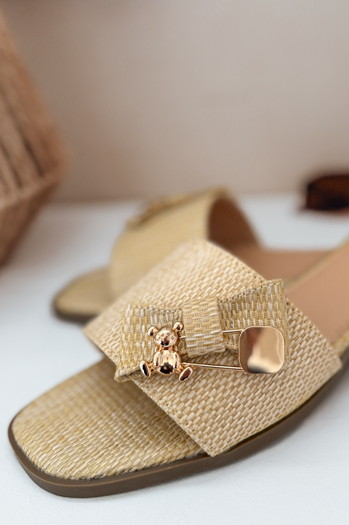 Ženske japonke TEDDYLUXE beige Dstreet ZY0955
