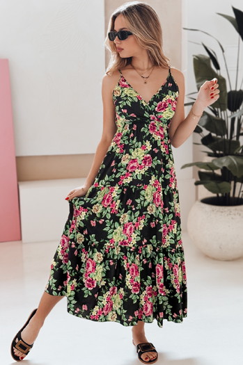 MISSBLOSSY maksi obleka črna Dstreet EY2621