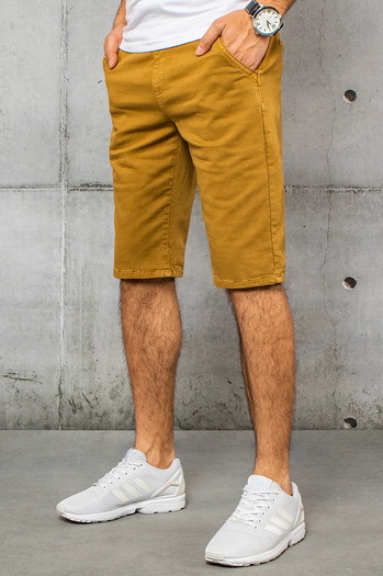 Moške jeans kratke hlače Barva gorčična DSTREET SX2571