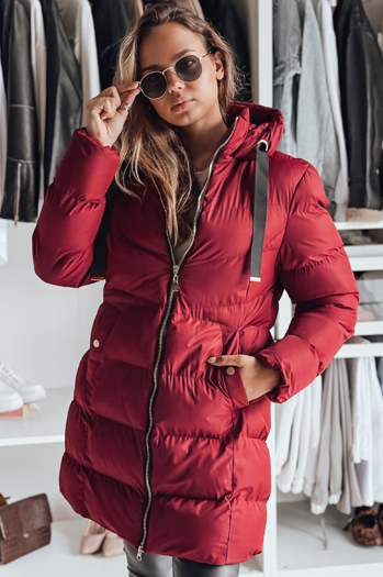 Ženska zimska jakna s kapuco GABRIELLE maroon Dstreet TY4920