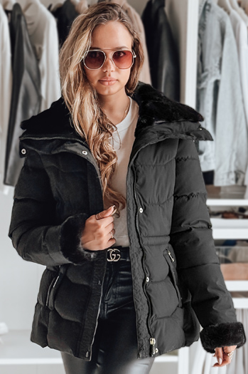 WINTERGIRL ženska prešita jakna črna Dstreet TY4933