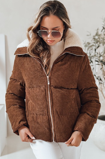 Ženska zimska bunda TRENDYGLAM rjava Dstreet TY4941