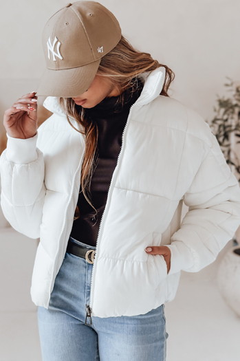 Ženska zimska kratka prešita jakna VIBEGIRL white Dstreet TY4947