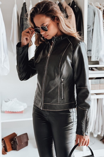 Ženske usnjene jakne LOVEBIKER black Dstreet TY4964