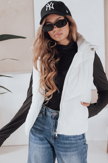 Ženski prešiti telovnik LIKEHUGS white Dstreet TY4975