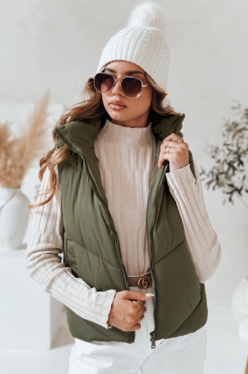 Ženski prešiti telovnik LIKEHUGS green Dstreet TY4977