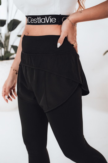 Ženske športne gamaše GIRLJUMP black Dstreet UY2722