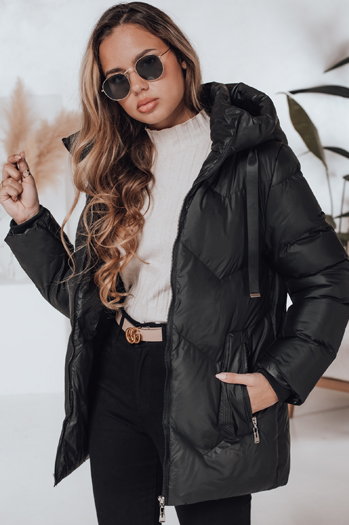 Ženske zimske jakne SALVONA black quilted Dstreet TY4997