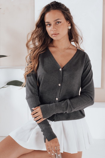 Ženska jopica CHICGLOW temno siva Dstreet MY2498