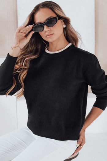 Ženski osnovni pulover DARMILA black Dstreet MY2504