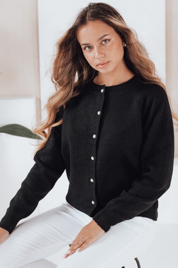 Ženski pulover z zadrgo SELINA black Dstreet MY2512
