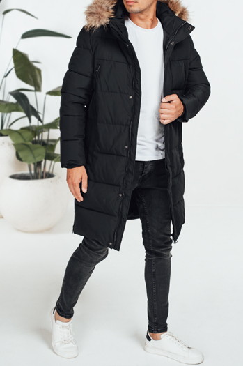 Moška prešita zimska jakna črna TX5074