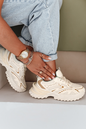 Ženske športne superge beige Dstreet ZY1008