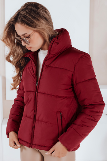 Ženska prešita zimska jakna LAROSE maroon Dstreet TY5218
