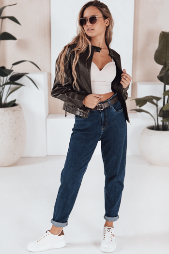 Ženske kavbojke mom fit blue Dstreet UY2752
