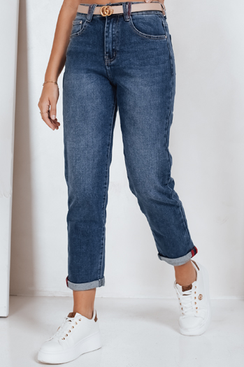 Ženske kavbojke mom fit blue Dstreet UY2773