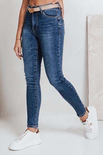 Ženske kavbojke push up modre barve Dstreet UY2797