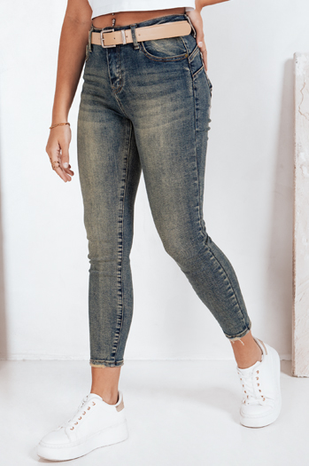 Ženske kavbojke push up modre barve Dstreet UY2827