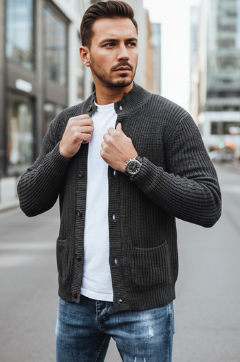 Moška temno siva jopica Dstreet WX2345