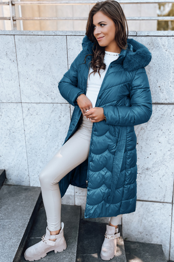 Ženski zimski plašč SCARLET mornarsko modra Dstreet TY5518