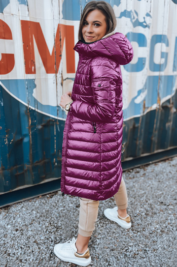 Ženska prešita zimska bunda LESSI purple Dstreet TY5522