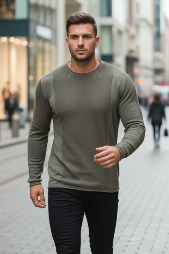 Moški kaki pulover WX2310z