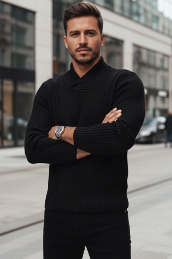 Moški črni pulover Dstreet WX2256z