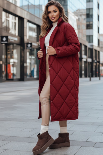 Ženska zimska jakna WARMISSA prešita burgundska Dstreet TY4918z