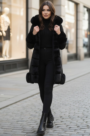Ženska jakna s krznom FURRWINT black Dstreet TY4772z