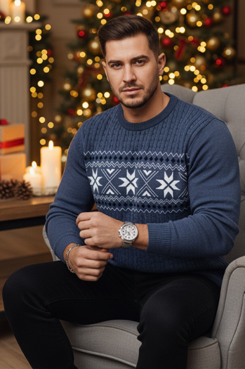 Moški modri pulover Dstreet WX2279z