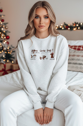 Ženska bluza prevelike velikosti z jazbečarji JAMNIKOVE siva Dstreet BY1499z