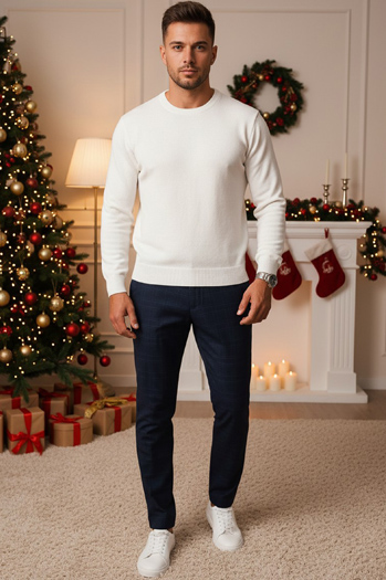 Moške temno modre hlače chinos Dstreet UX4393z