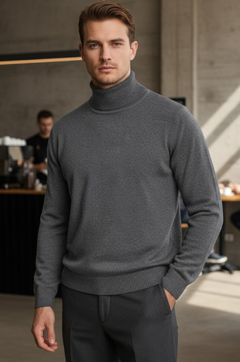 Moški svetlo sivi golf Dstreet WX2359