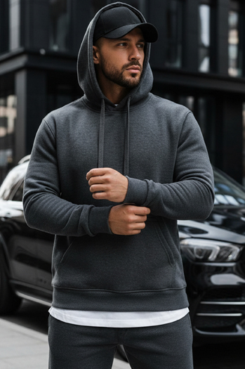 Moška jopa s kapuco Barva Temno siva DSTREET BX2085