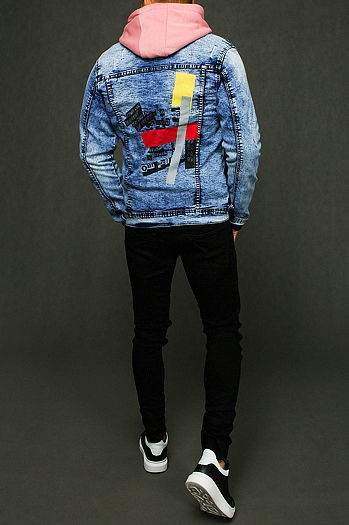 Moška jeans jakna Barva Modra DSTREET TX3224