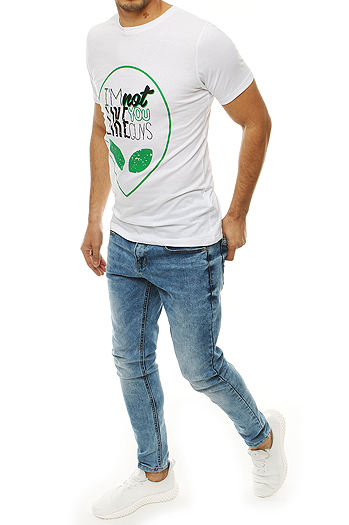 Moška majica s potiskom Barva Bela DSTREET RX4154