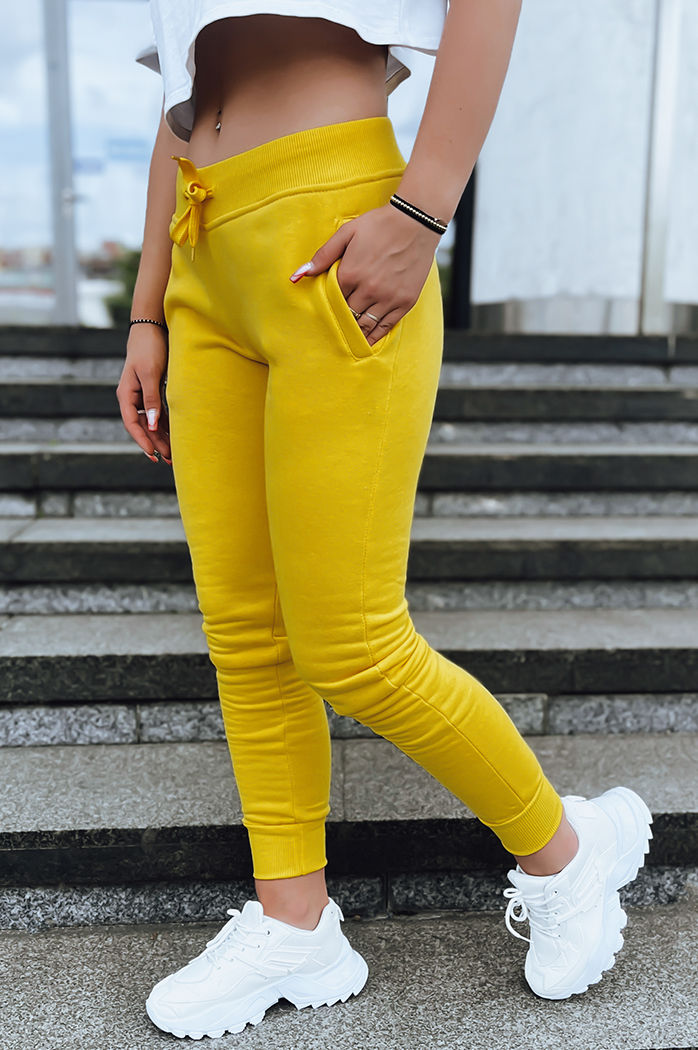 Ženske trenirke FITS Barva Rumena DSTREET UY0534