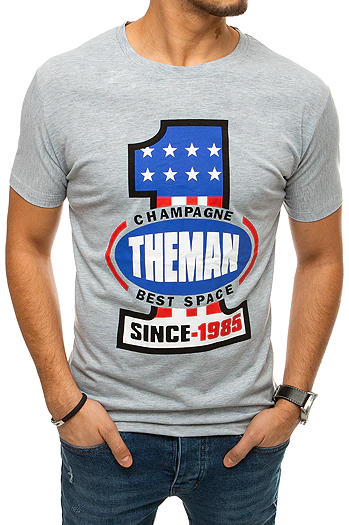 Moška majica s potiskom Barva siva DSTREET RX4405