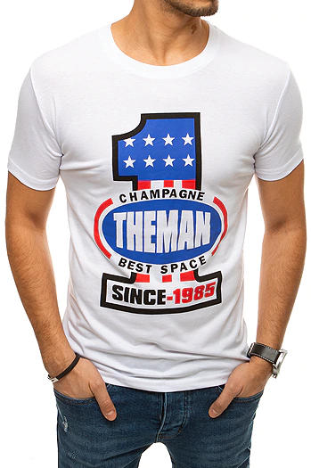 Moška majica s potiskom Barva Bela DSTREET RX4406