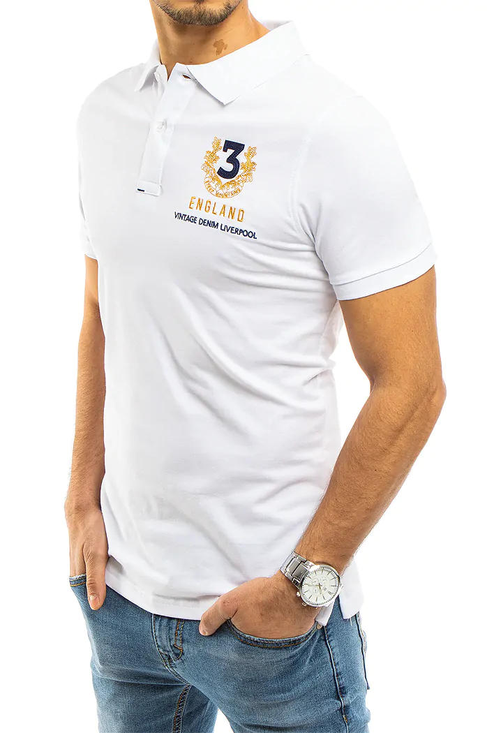 Moška polo Barva Bela DSTREET PX0360