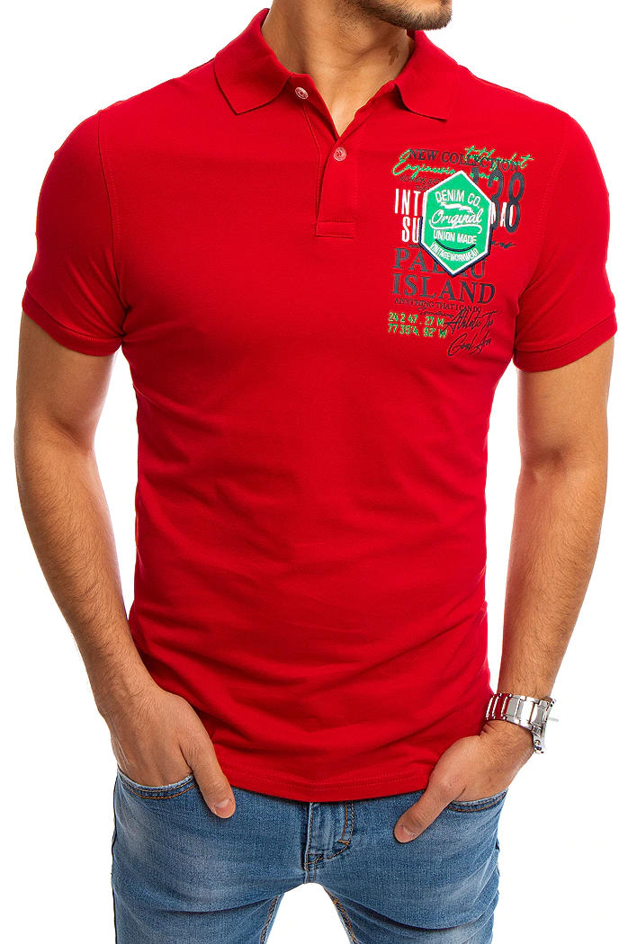 Moška polo Barva rdeča DSTREET PX0367