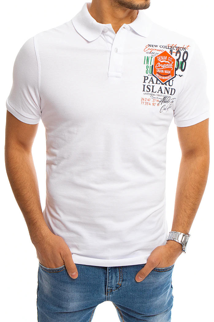 Moška polo Barva Bela DSTREET PX0370