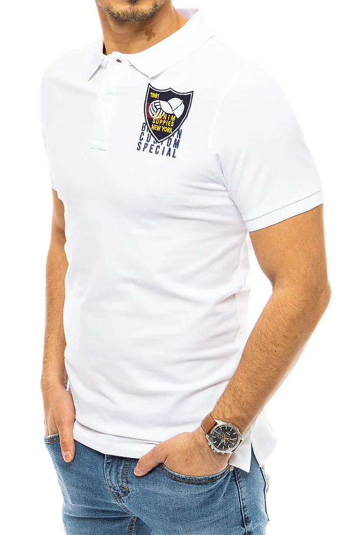 Moška polo Barva Bela DSTREET PX0392