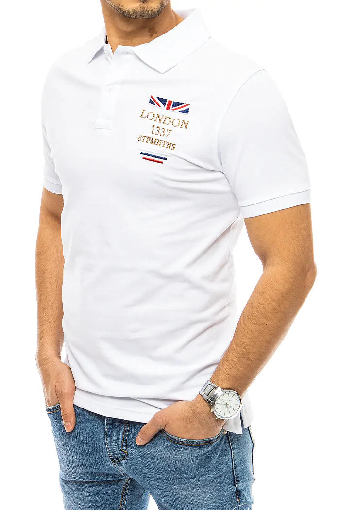 Moška polo Barva Bela DSTREET PX0436