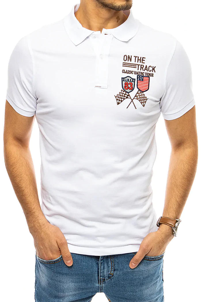 Moška polo Barva Bela DSTREET PX0452