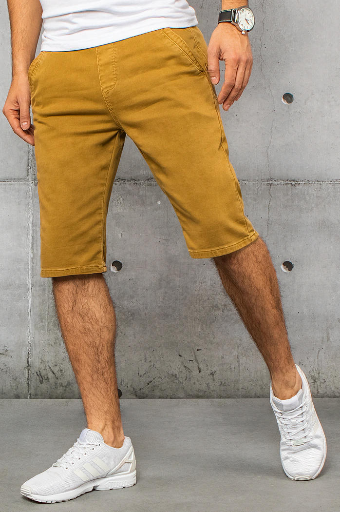 Moške jeans kratke hlače Barva gorčična DSTREET SX1434