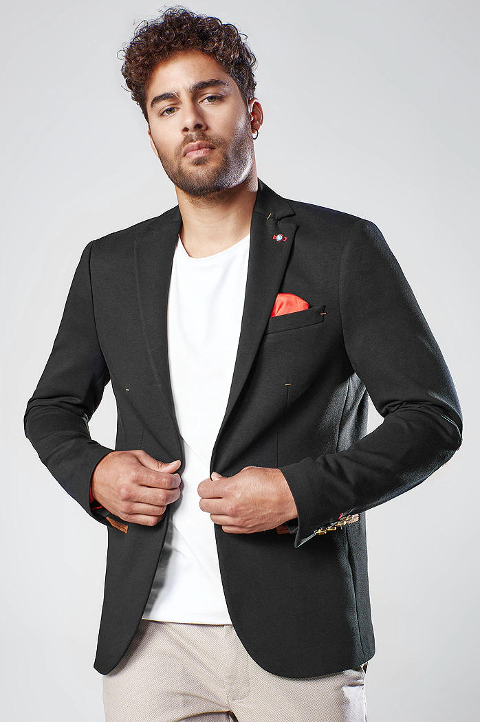 Moški blazer casual Barva Črna DSTREET MX0527